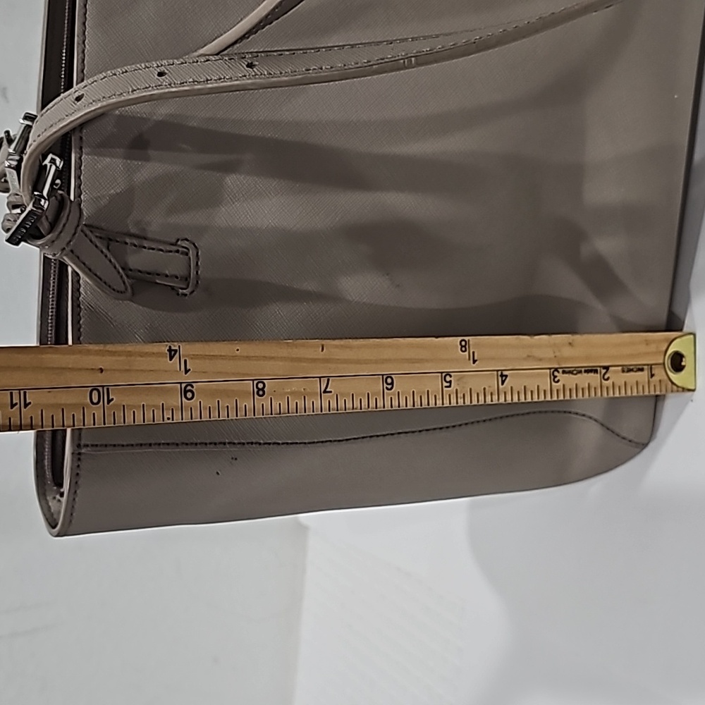 Tory Burch York Buckle Tote Taupe Grey Heron handbag - Picture 10 of 14